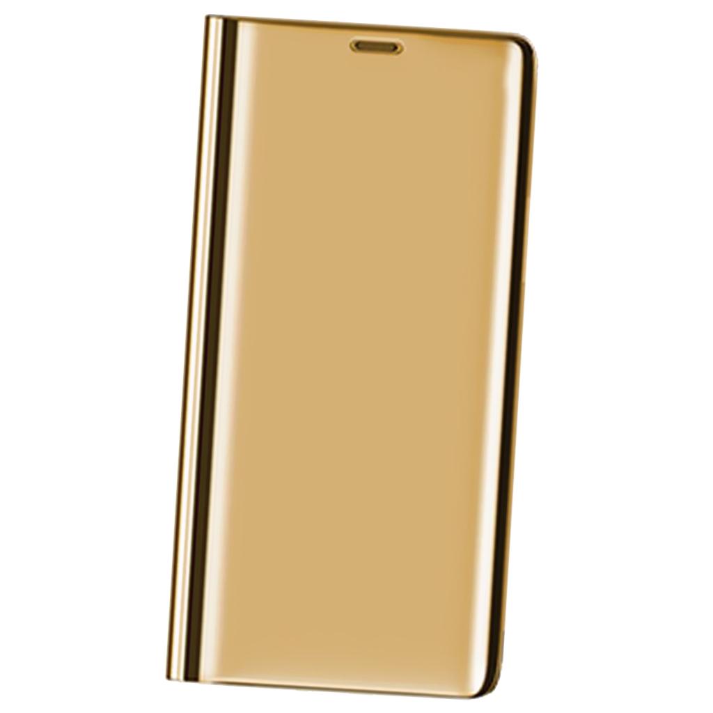 Mirror Plating Protective Stand PU Leather Case Cover for , gold