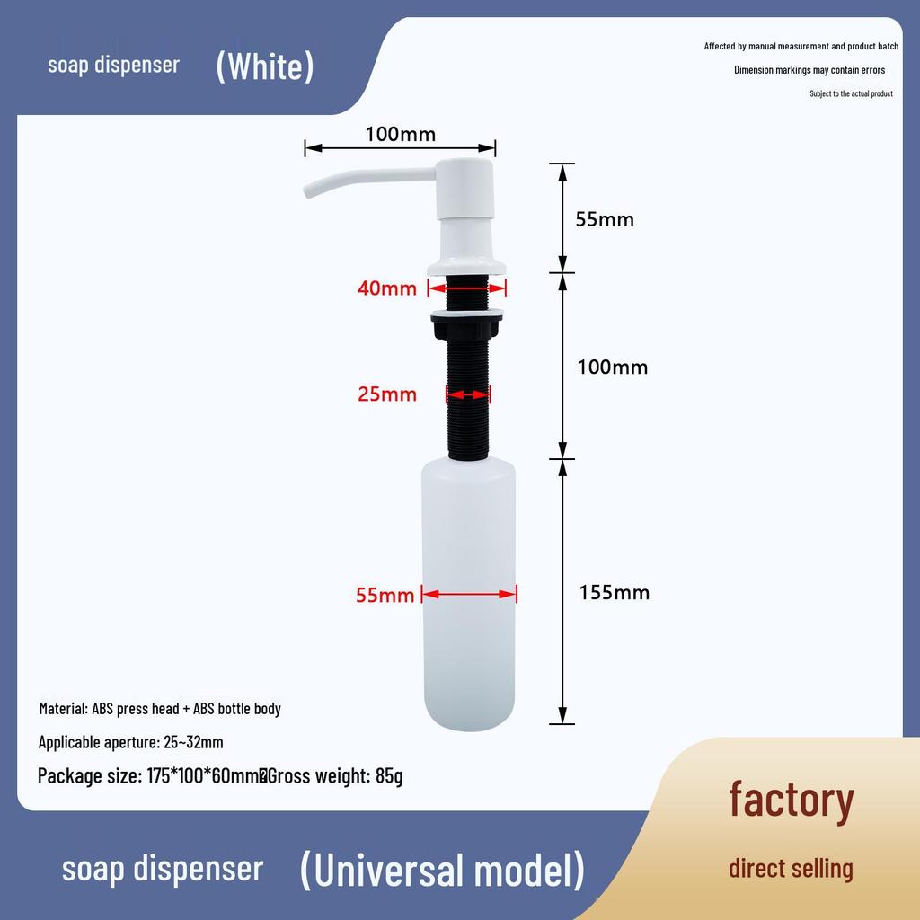 Aquarium Liquid Soap Dispenser Extension Tube with Stainless Steel Pump for Kitchen Sink Detergent Bottle
