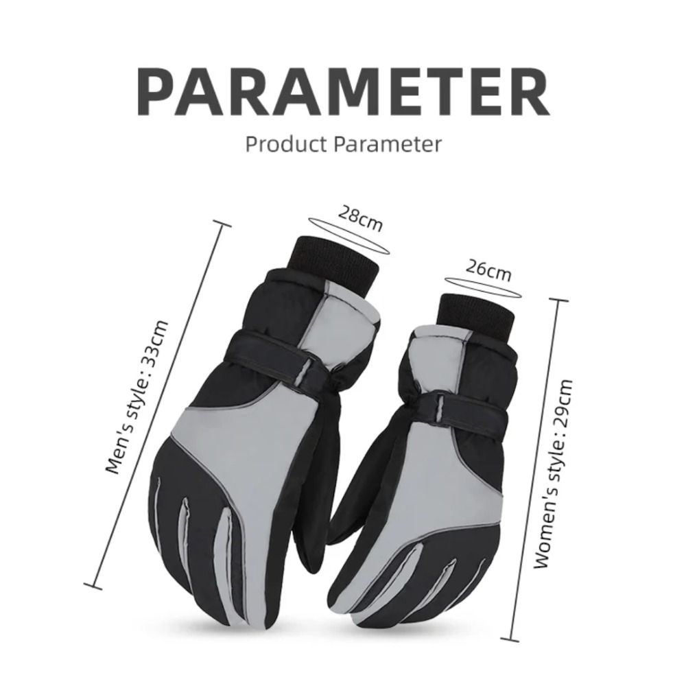 1 Paar verstellbare Schnee-Warmhandschuhe Touchscreen Winter-Warmhandschuhe Ski-Warmhandschuhe Outdoor-Sport