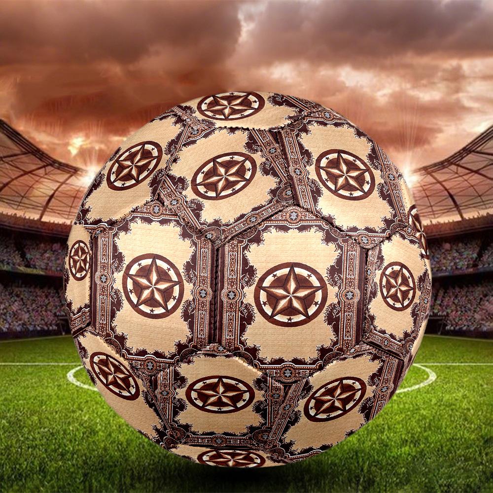 Western Texas Star Indoor Soccer Ball Size 5 Colorful All Ages Machine Stitched PVC Competition Ready Durable High-Bounce