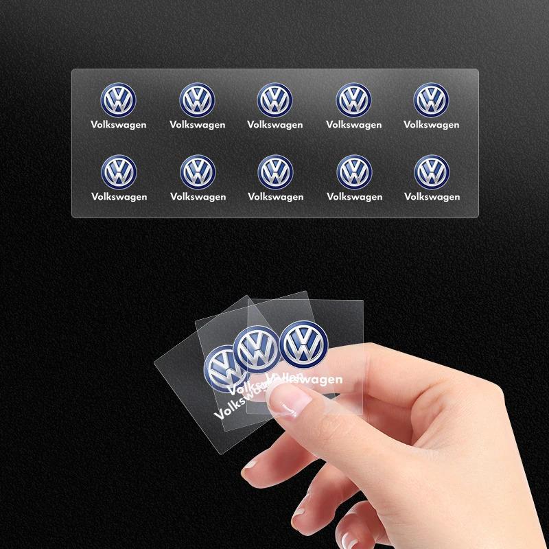SVLHP1 New Car 3D Metal Sticker Steering Wheel Interior Sticker For VW Volkswagen CC Polo 6R Golf 5 6 7 8 MK7 MK4 MK6 Passat B6 B8 T5
