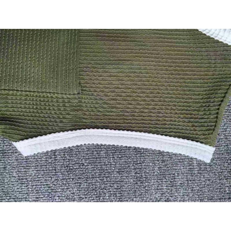 Womens Solid Ribbed Knit Contrast Trim Pocket Short Sleeve T Shirt