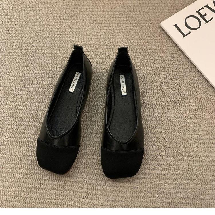 Flat single shoes women's shallow mouth shoes 2025 new spring and autumn one-pedal ladyshoes Mary Jane shoes