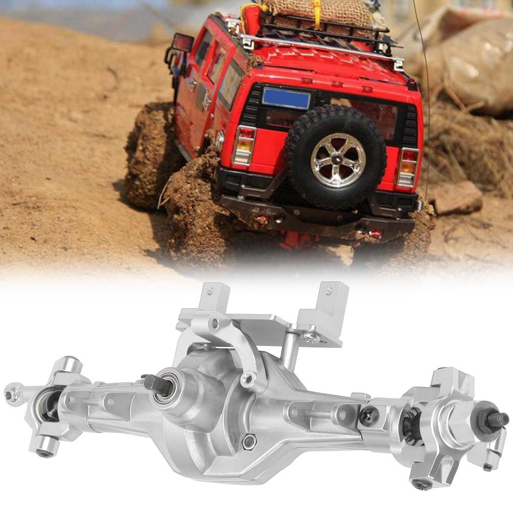 RC Car Metal Front Axle Assembly for HSP 94180 RGT 18000 1 10 Crawler Type Truck Silver
