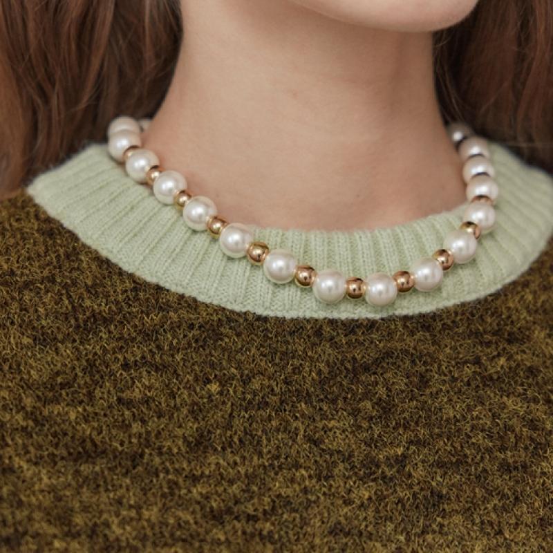 Color Matching Round Neck Crop Knit Zc11qk058on