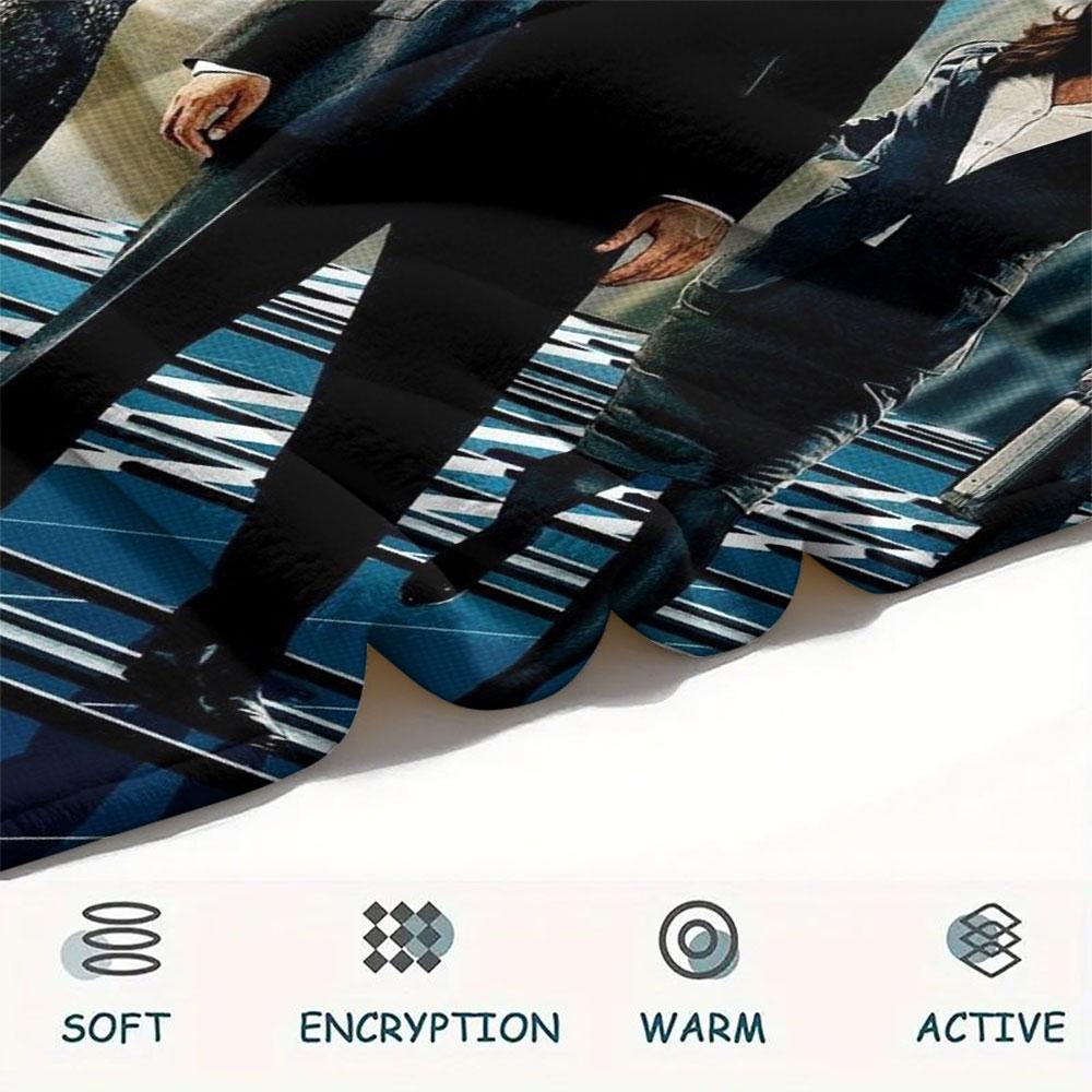 Inception Printed Flannel Blanket, soft throw for bedroom sofa, washable, fan merchandise, great gift.