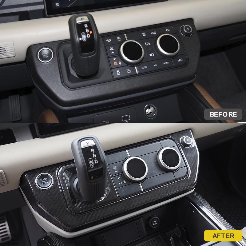 Land Rover Defender 20-22 Carbon Fiber AC Mode Button Frame 110/90 Interior Trim