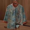 Women's Middle-Aged Seven-Sleeve Stand Collar Blouse