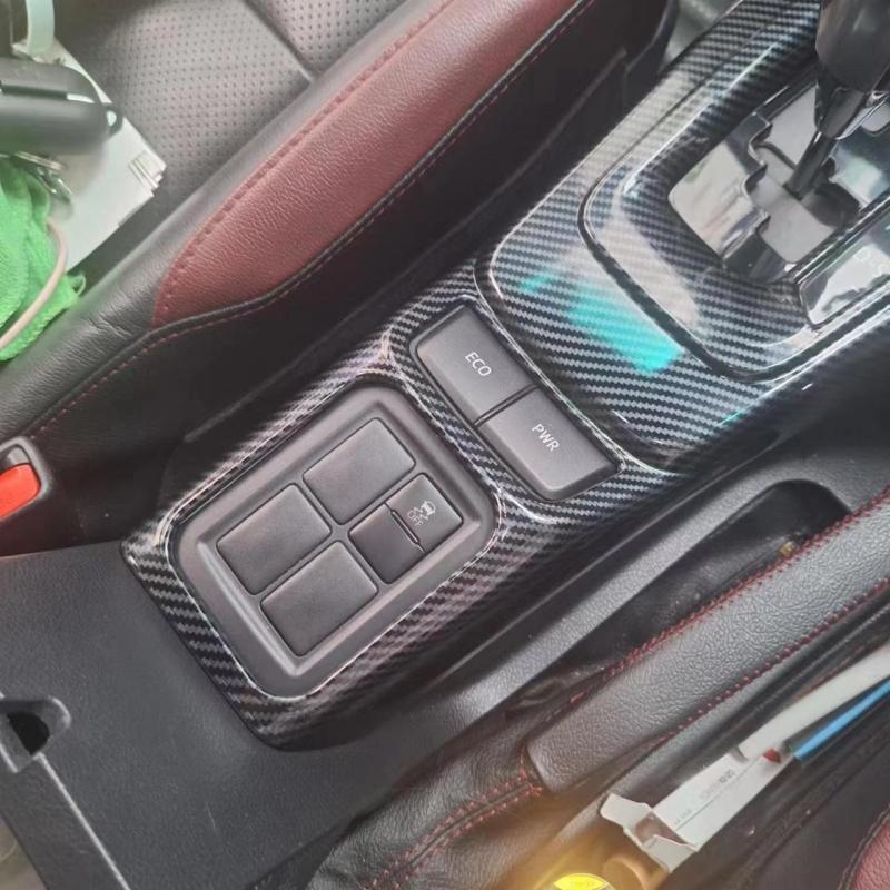 LHD RHD For Toyota Fortuner 2016- ABS Carbonfiber Center Conlose Front Storage Gear Box Shift Panle Interior Accessories