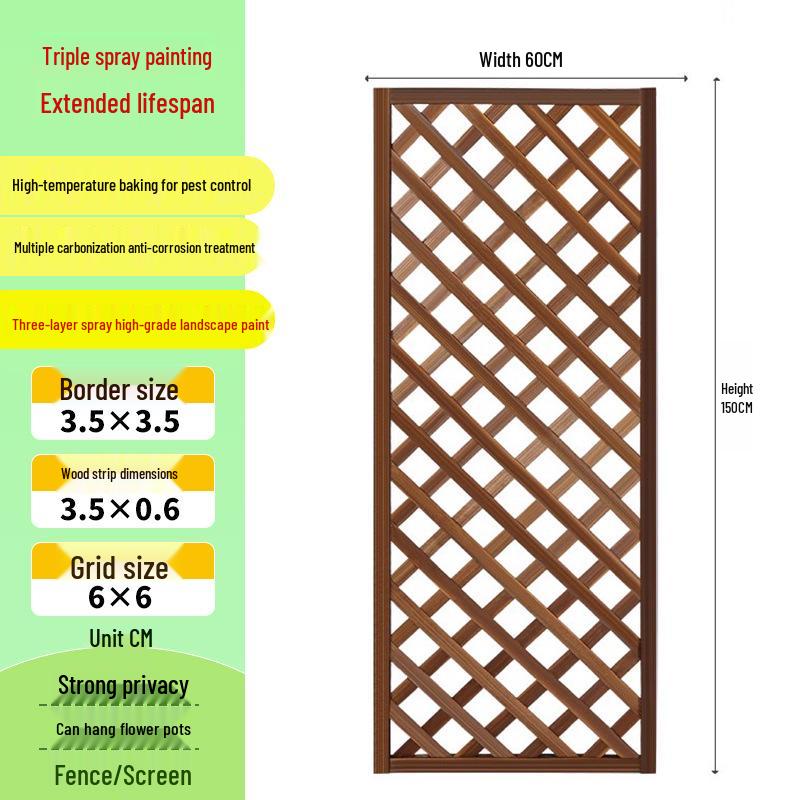 Anti-Corrosion Wood Garden Fence & Climbing Frame for Outdoor Spaces