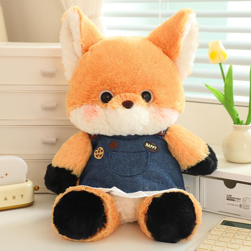 Run Little Forest Fox Plush Toy Cute Lamb Husky Rabbit Wolf Doll Children Gift