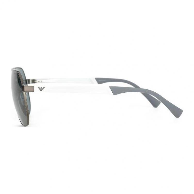 EMPORIO ARMANI Brand Logo Alloy Aviator Sunglasses Unisex Couple Black