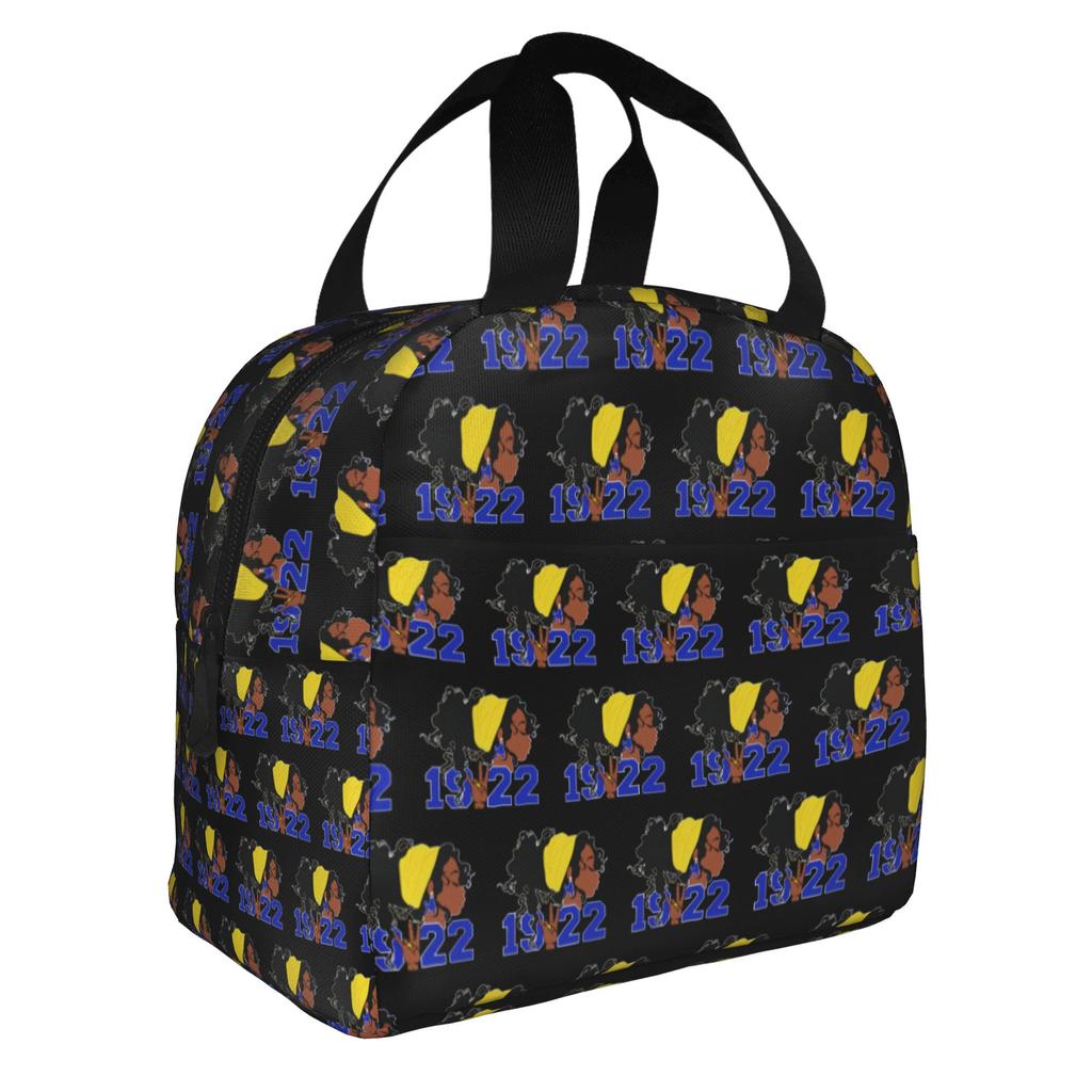 SGRHO1922 Sigma Gamma Rho Insulated Lunch Bag for School Office African American Sorority Portable Cooler Thermal Bento Box