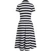Polo Ralph Lauren SS24 Striped Casual A-Line Midi Short Sleeve Dress Women dresses Multicolor WMPODRSNFA20644-001