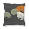Mid Century Modern Floral Cool Tones Square Pillowcase Polyester Linen Velvet Creative Zip Throw Pillow Home Cushion Cover x