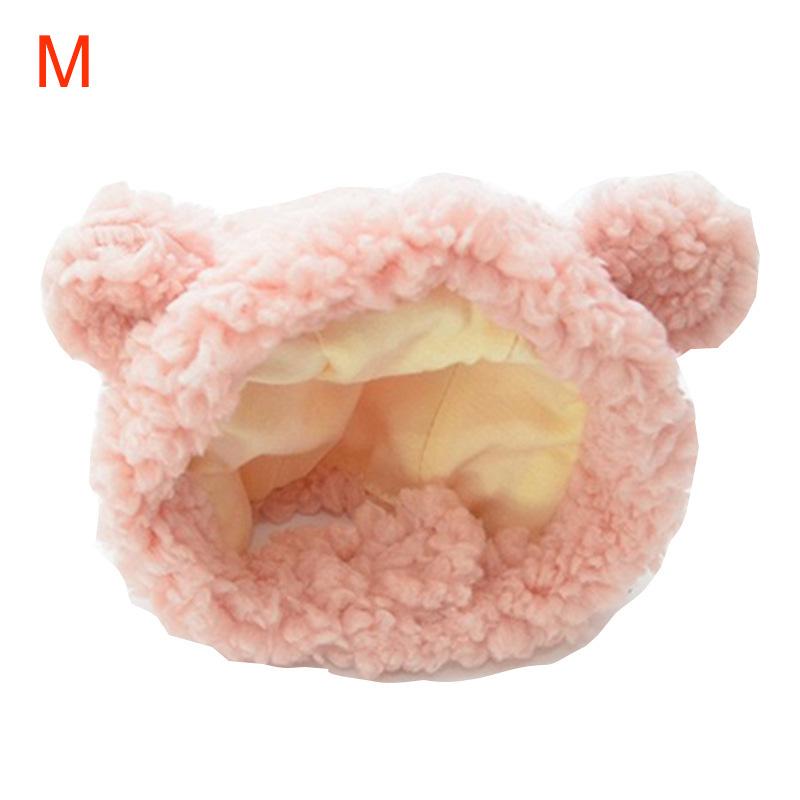 1Pcs Funny Cat Cap Bear Plush Head Cover Cute Cat Dog Woven Warm Headdress Pet Hat Kitten Puppy Cosplay Costume Accessories