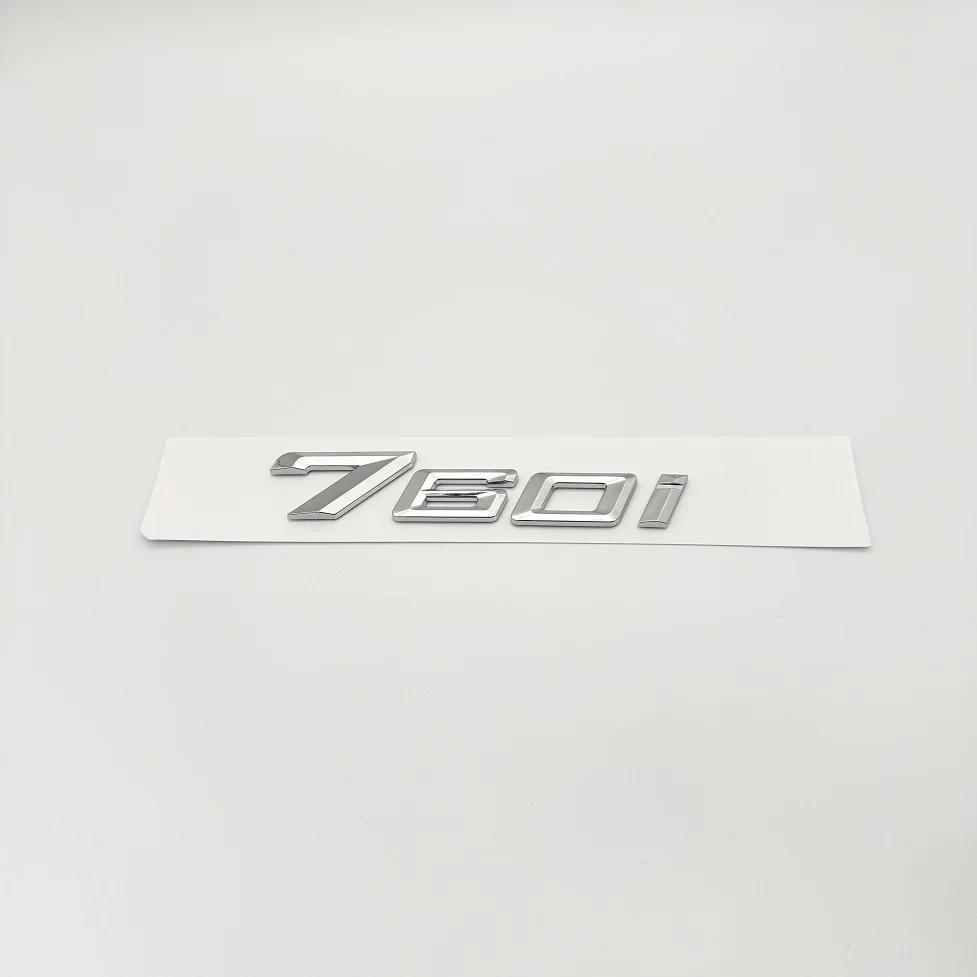 ABBS1 New Font Numbers Letters 735i 740i 760i 735Li 740Li XDrive Chrome Silver Black ABS Emblem for 7 Series Car Trunk Logo Sticker
