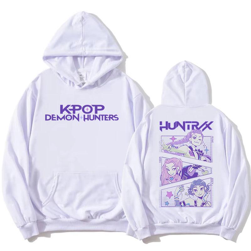 KPop Demon Hunters Hoodies Saja Boys Derpy Tiger Sweatshirt Long Sleeve Fashion Film Print Pullovers Streetwear Autumn Women Top