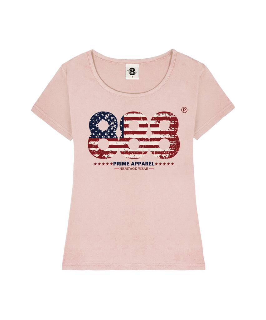 PRIMATE Apparel Women'S U-Neck Slim Fit Short Sleeve T-Shirt 6 Colors