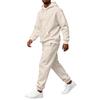 Men's Retro Hooded Two-Piece Set, Casual Athletic Outfit for Daily Wear