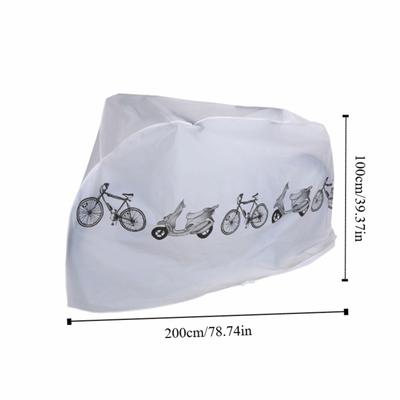 Durable PEVA Bicycle Rain Cover Black&White Waterproof Bike Cover All-Weather Electric Bikes Covers Outdoor Use