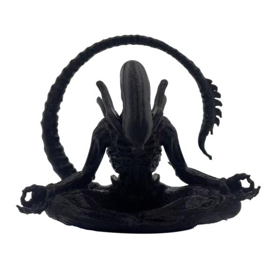 Umbra Studio 3D Printed Alien Figurine, Zen Meditation Desktop Ornament, Collectible Sculptures for Sci-fi Fans