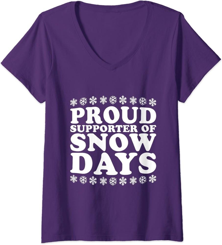 Proud Supporter Of Snow Days Funny Christmas Teacher Ladies  V-Neck Tshirt Unisex T-Shirt XXL