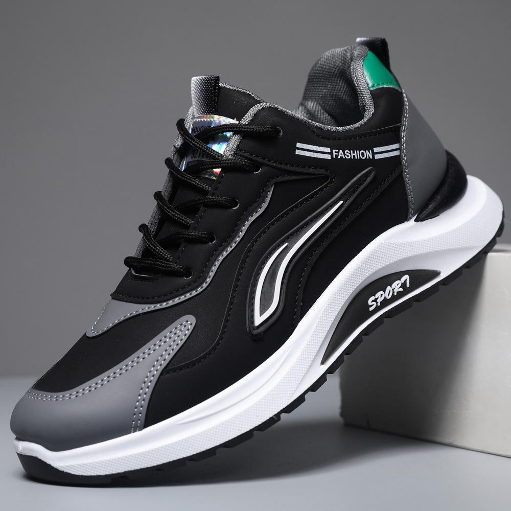 Men's spring new trend leisure sports running shoes men's travel soft sole breathable wear-resistant light versatile shoes men