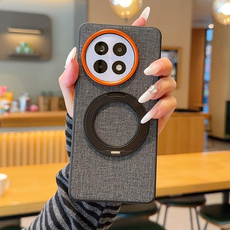 Applicable to OnePlus Ace1 mobile phone case with bracket rotating OnePlus ace1Pro cloth pattern protective case OnePlus 11R magnetic attraction