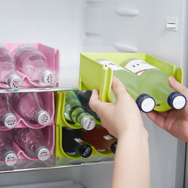 Space-Saving Stackable Wine & Beer Refrigerator Storage Rack