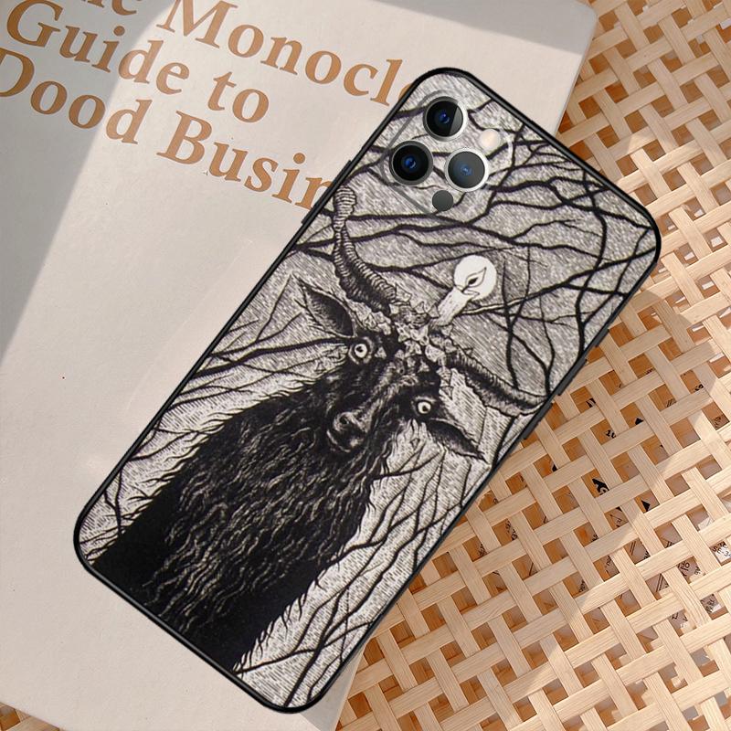 Gothic Witch Satan Phone Case For iPhone 17 Air 15 14 13 12 11 16 Pro Max 13 12 Mini 15 16 Plus 16e Cover Coque