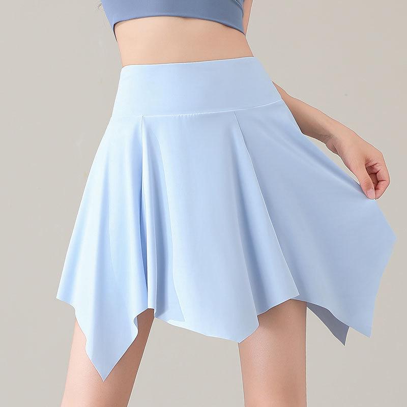 Women's Summer 2025 Quick-Dry Sportswear Set: Pleated Tennis Skort and Fitness/Yoga Outfit