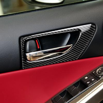 Reemplazo Para Lexus IS250 NX200 200t 300h Juego de 2 piezas Panel de Marco de Cubierta de Manija de Puerta Interior Pegatina Fibra de Carbono