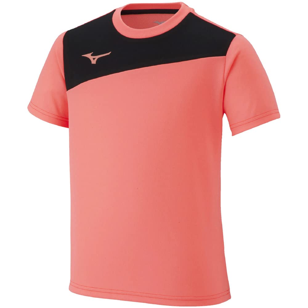 

Mizuno Training Wear Neon Flame x Size 120 T-Shirt, Moisture-Wicking, Quick-Drying, UPF15, Junior, 32JA2421, Black,
