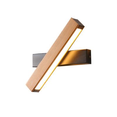 6W LED Acrylic Kinkiet Bedroom Night Wound Night Rotary Reading Wooden Kinkiet Kinkiet (Warm Light)