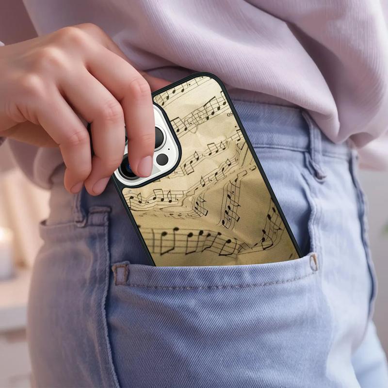 Music Notes Phone Case For iPhone 17 Air 15 16e 14 13 Pro Max Coque 12 11 Pro Max PLUS cover