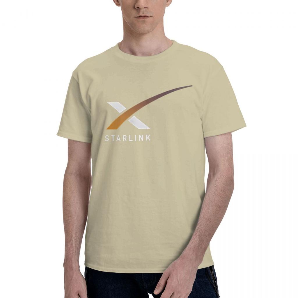 Space X Starlink 100 Cotton Casual Breathable Confortable TShirt Designer Clothes Men T Shirt Men