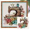 Full Embroidery Cotton Thread 14CT Printed Floral Sewing Machine Cross Stitch