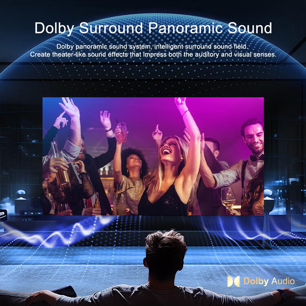 Vivicine P20-GTV High Brightness GTV Portable Home Theater 1080p Projector,Support 4K Auto Focus Auto Keystone Video Beamer