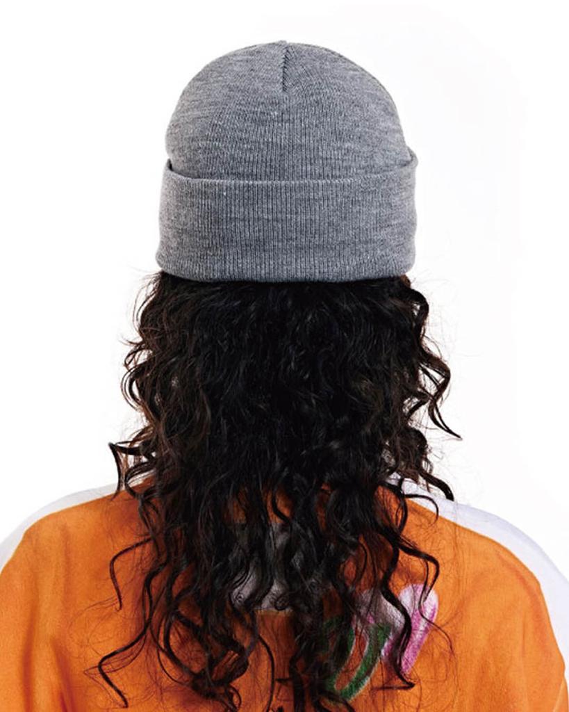THEMUSEUMVISITOR Cubic Logo Stitched Beanie (Grey)