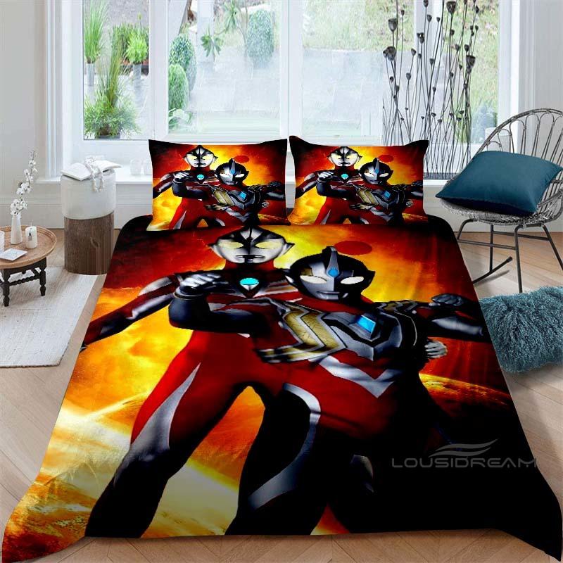 

2026 New ModelUltraman Zero-Themed Bedding Set — Duvet Cover Set — Deluxe Gift for Kids (Double/Single Bed Sizes) 135X200cm