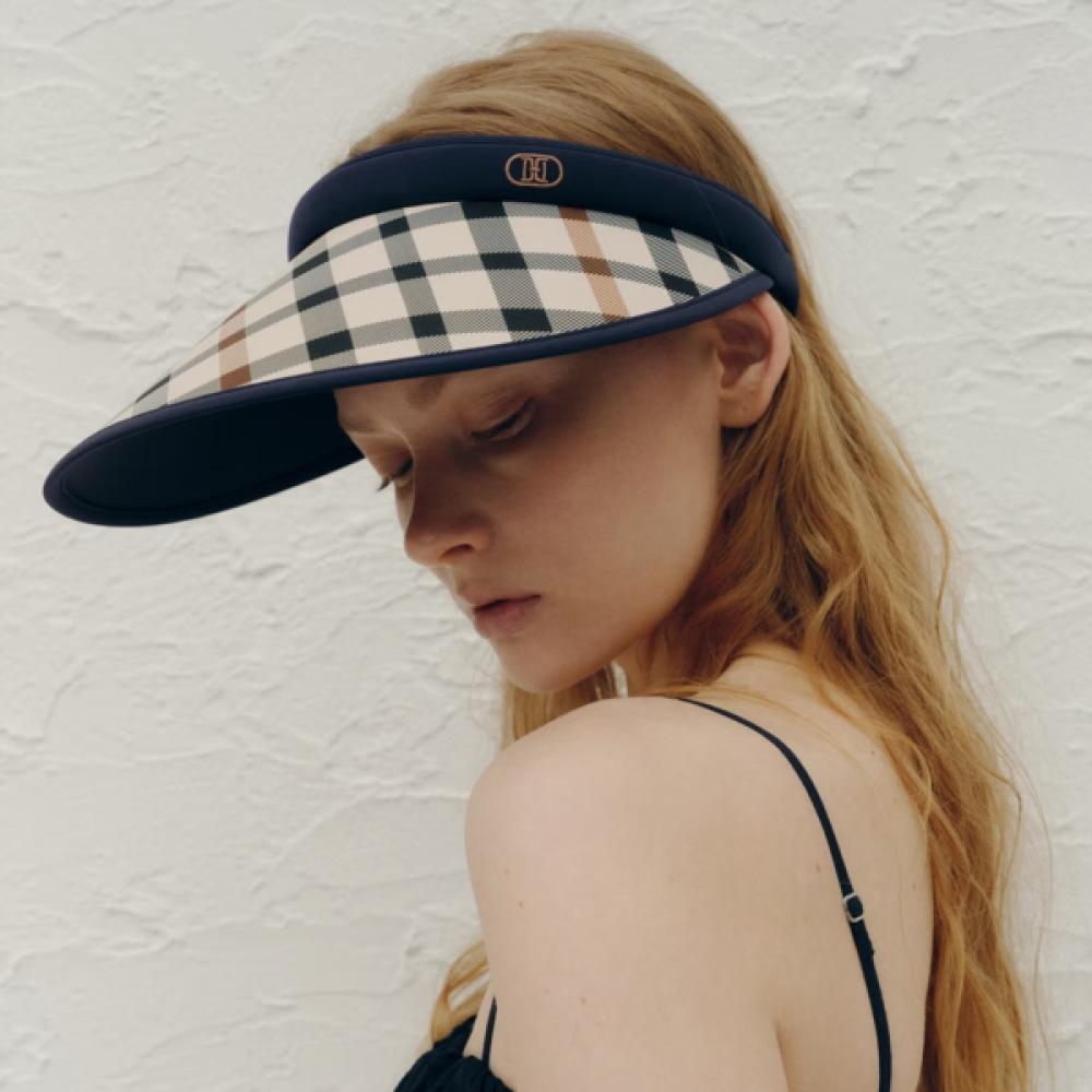 Daks Check Sunvisor Hat Navy Dche6f101n2 Single option
