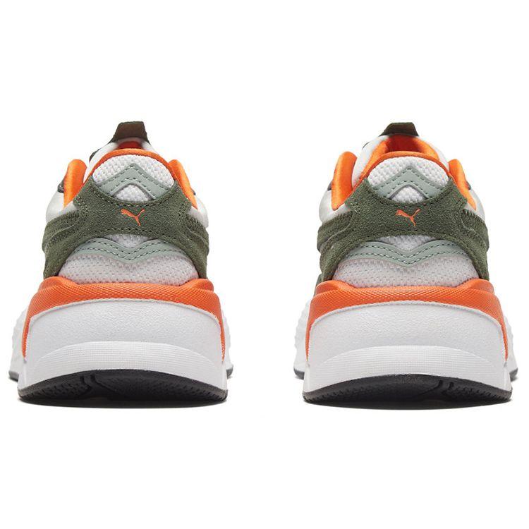 Puma Rs-X Mixed Metallic Fabric Layered Leather Casual Sneakers Women Sneakers White Green 374668-01