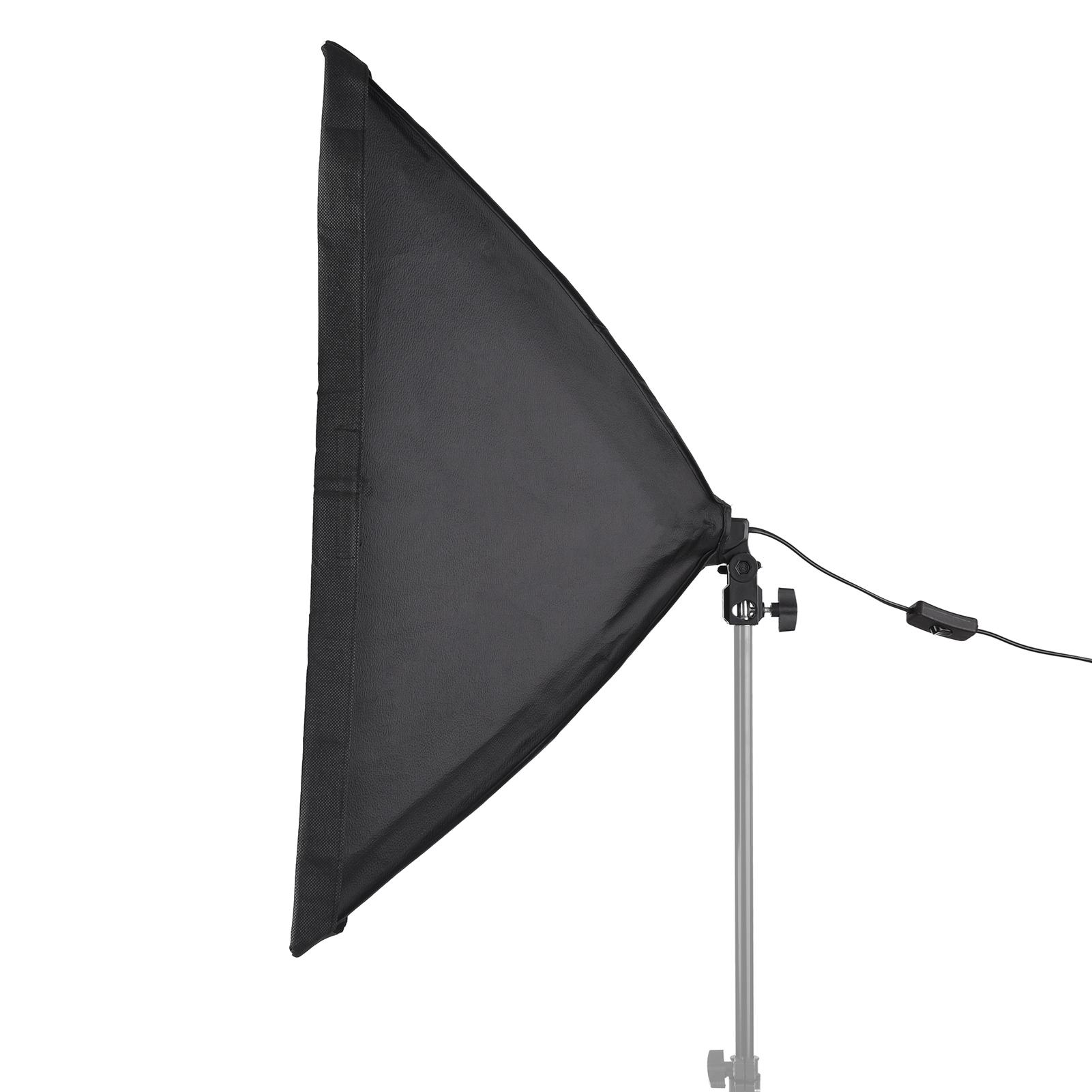 photography softbox 50*70cm Studio Photography Softbox with E27 Socket Carry Bag for Live Streaming Portrait Product Photo Video