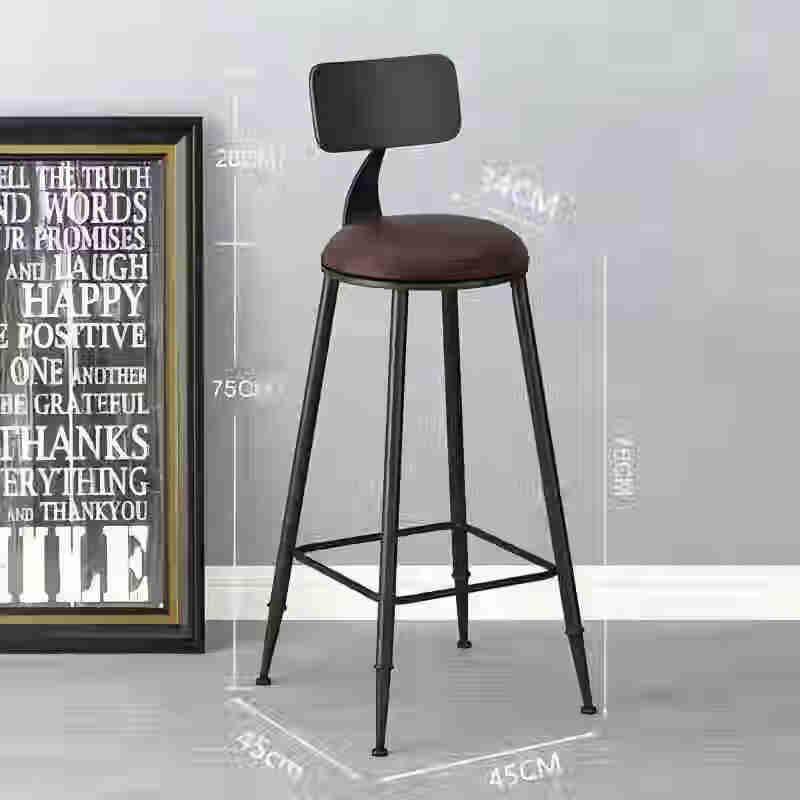WEZHO Home Bar Stool with Backrest