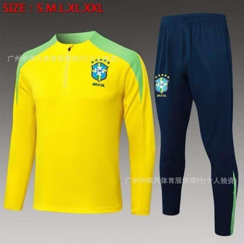 Heren Dames Voetbal Trainingsshirt Halve Rits Opwarmshirt Napoli PSG AC Milan Brazilië Manchester United Fans