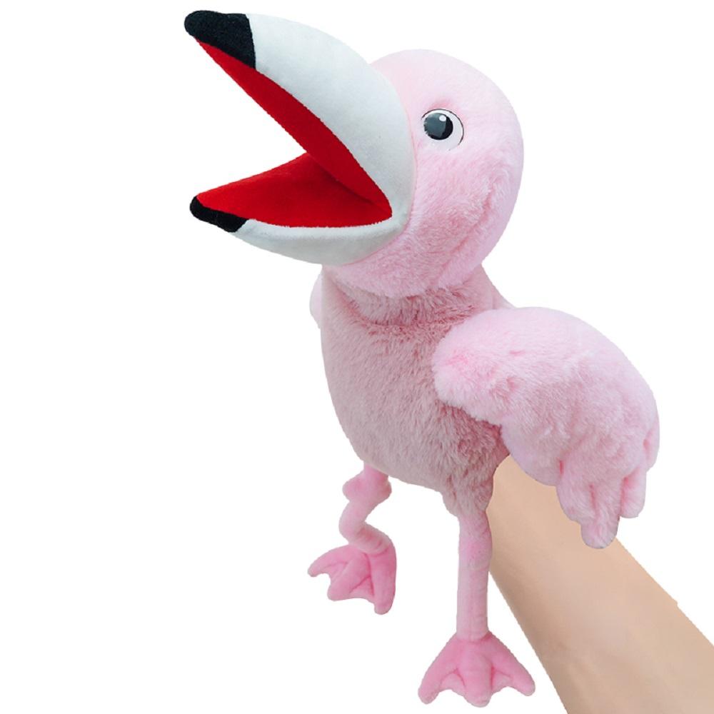 35cm Nieuwe Stijl Toekan Handpop Pluche Speelgoed Kleuterschool Optreden Handbesturing Toekan Papegaai Witkopzeearend Pauw Uil Flamingo 35cm