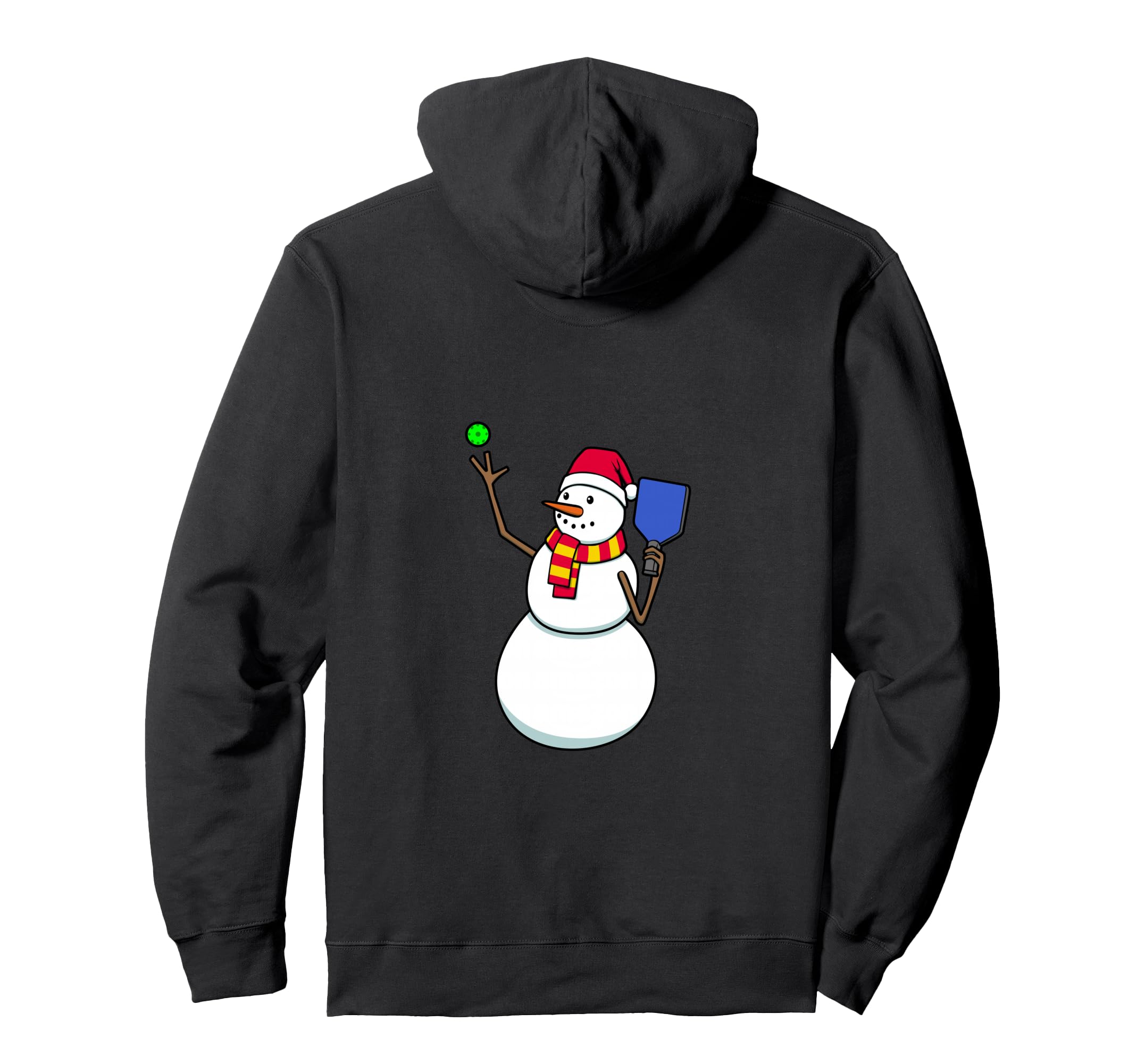 

Pickleball Player Snowman Art Hoodie чёрный