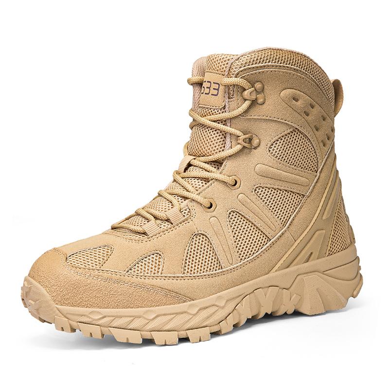 Fashion New Tactical Boots Outdoor Camping Military Style Men's Spring Summer Season Hiking Shoes Comfortable Breathable Sports Gear