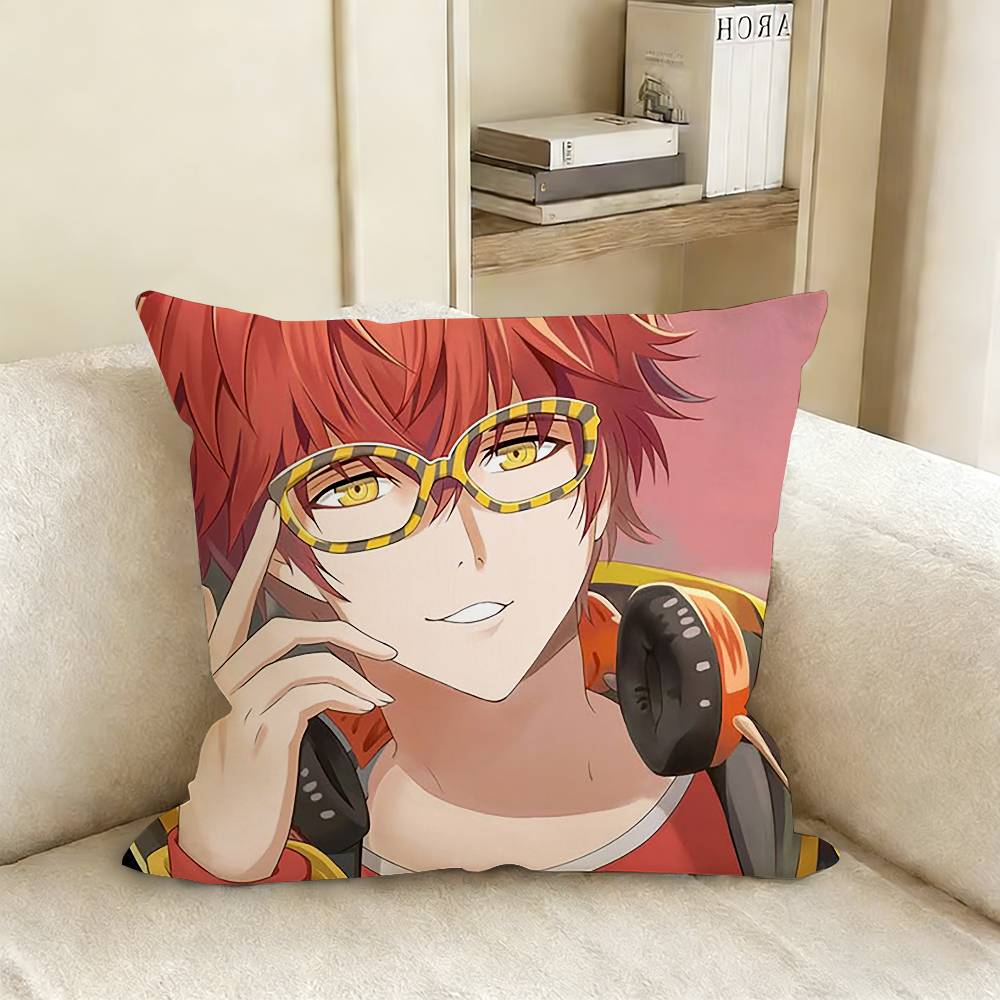 Anime MMystic MMessenger Game Various Sizes Square Pillow Case For Car Home Bedchamber Decor